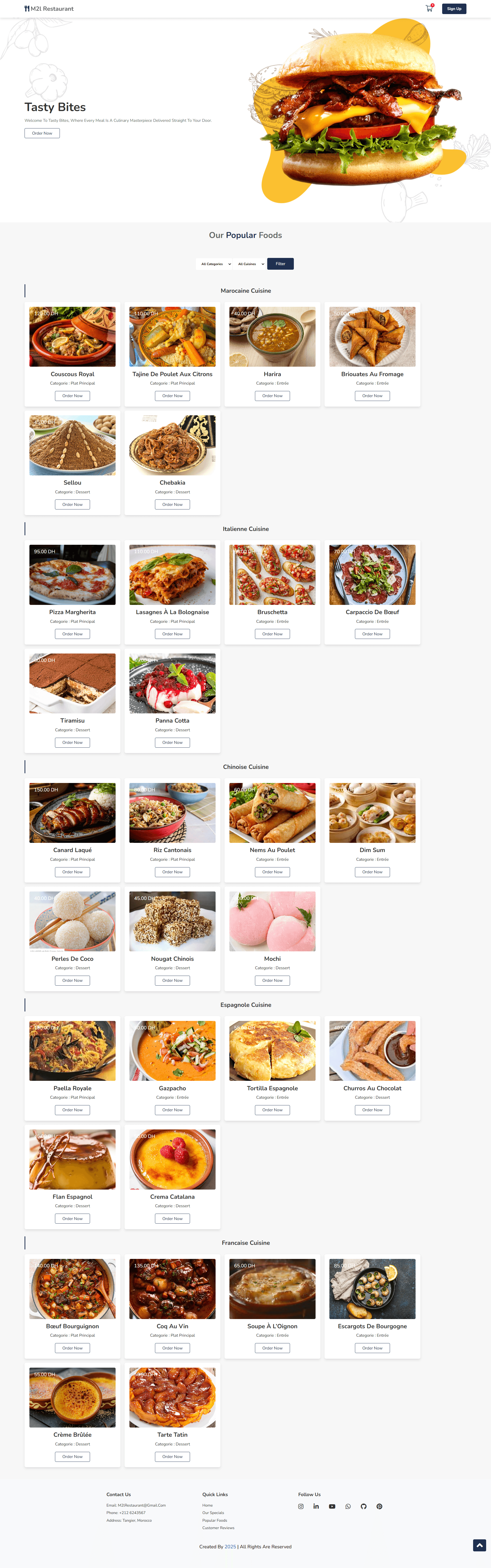 Restaurant Ordering System